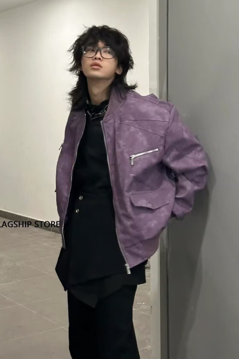 1506/QWT570/P69秋痞帅外套男潮牌原宿风韩版潮流宽松夹克,男装夹克,星座1506