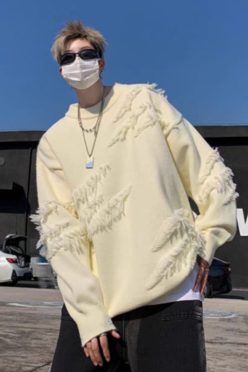 1506/Q50620/P44破烂风毛衣高街乞丐针织衫上衣男潮宽松2025年2,男装针织衫/毛衣,星座1506