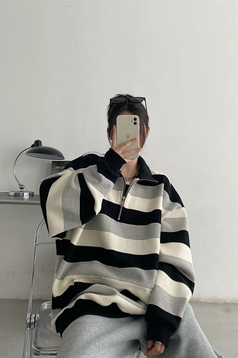 1506/Q88050/P56复古oversize条纹卫衣女秋季宽松bf长袖上衣,男装卫衣,星座1506