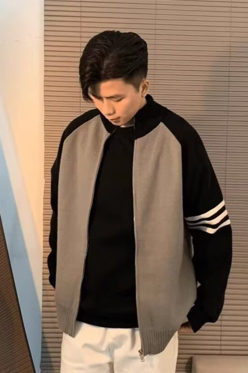1506/QLD750/P54立领撞色针织外套男生休闲毛线衣服冬装2,男装针织衫/毛衣,星座1506
