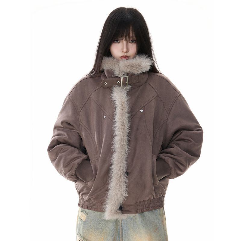 1506/QZSD020/P124座山雕美式毛领连帽棉服外套男冬季中性棉衣女,女装棉衣/棉服,星座1506