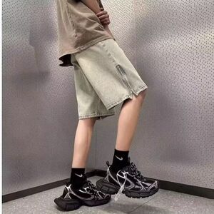 1506/Q305/40夏季短裤男潮牌薄款宽松大码运动休闲五分牛仔裤子,胖妞牛仔裙搭配图片