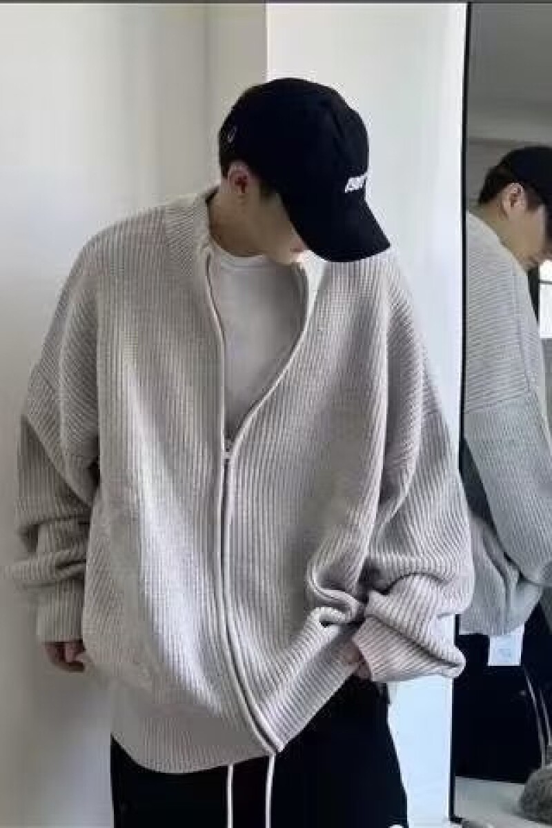 1506/Q14790/P46韩版潮流拉链毛衣男立领外穿宽松纯色针织衫2,男装针织衫/毛衣,星座1506