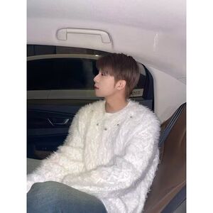 1506/QY9210/P62金属纽扣设计感针织毛衣男女纯色宽松慵懒毛衫2图片