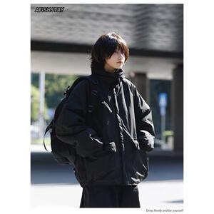 1506/QJ570/P73多口袋机能工装立领宽松男女防泼水冲锋衣1图片