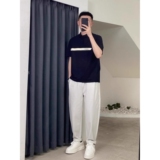 1506/Q260/P34夏季高端撞色翻领polo衫男短袖休闲百搭半袖t恤男1，男装Polo衫，星座1506