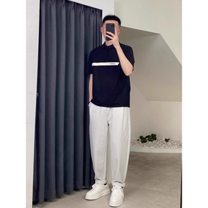 1506/Q260/P34夏季高端撞色翻领polo衫男短袖休闲百搭半袖t恤男1图片