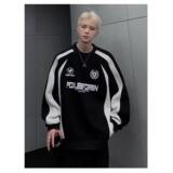 1506/QW010/P41美式复古拼色卫衣男秋圆领机车风休闲上衣服，男装工装外套，星座1506