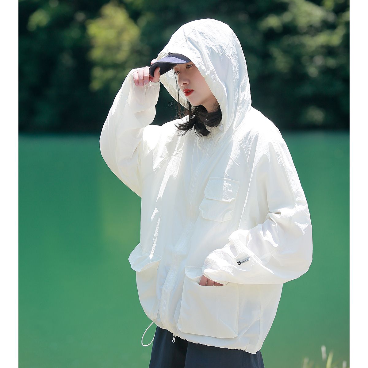 1506/QW1090/P39糖果色夏季薄款防晒衣服男女多口袋工装外套bf，男装防晒衣，星座1506