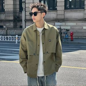 1506/Q22400/P46休闲长袖上衣时尚潮牌翻领衬衫夹克秋季2025年,春季儿童裙子搭配图片