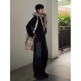 1506/Q86130/P90潮座山雕毛绒连帽棉服男女2025冬季加厚棉衣，男装棉衣，星座1506