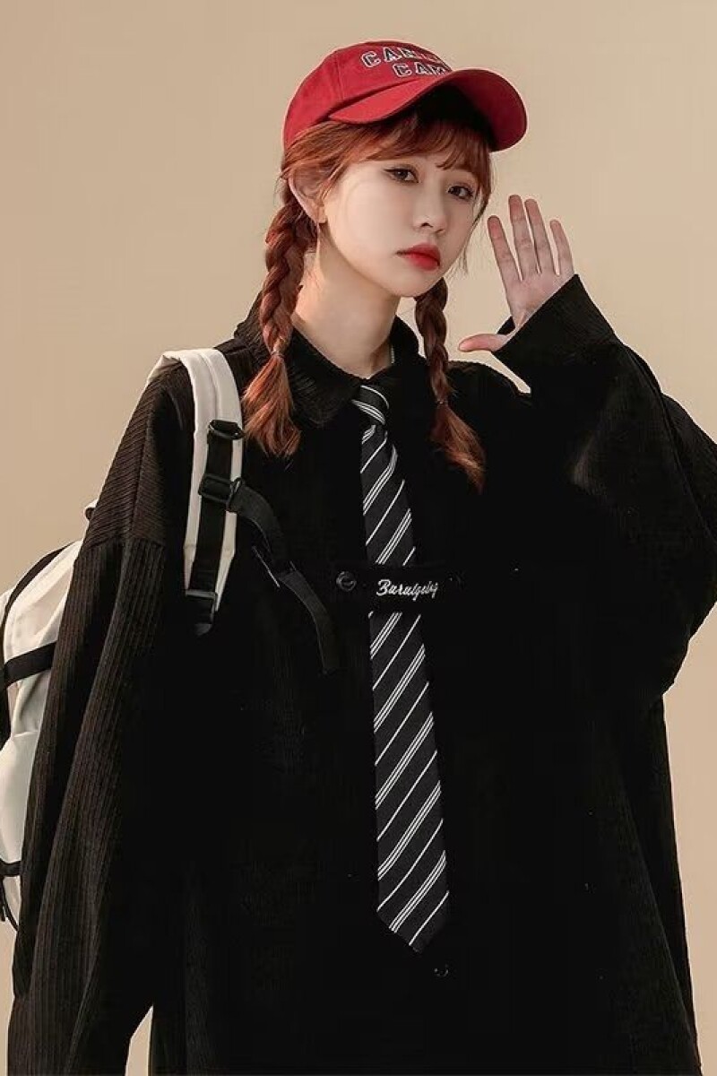 1506/Q22420/P44灯芯绒长袖女秋冬高级感加绒宽松港味风衬衣外套1,男装衬衫,星座1506