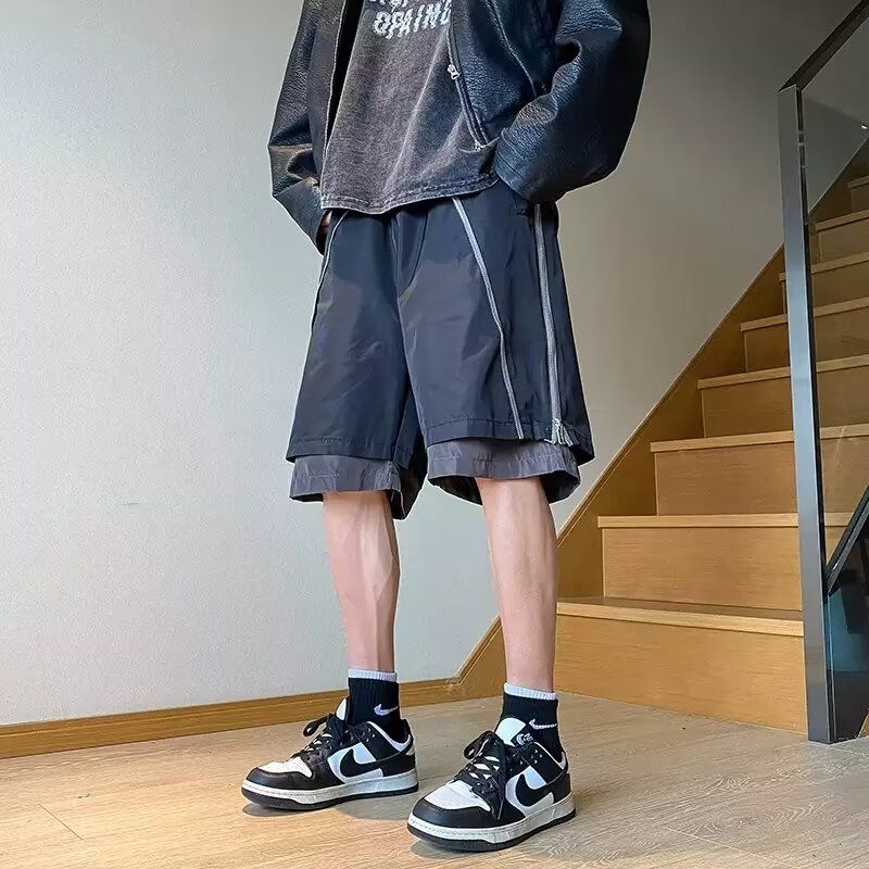 1506/QK190/P39夏装休闲短裤男潮牌宽松休闲中裤百搭五分裤潮ins,男装牛仔裤,星座1506