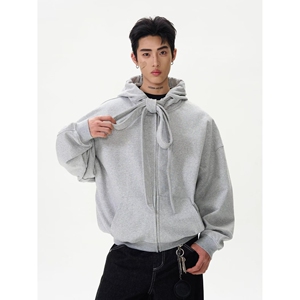 1506/QW3450/P61拼接阔版连帽休闲卫衣开衫男外套潮图片