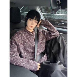 1506/QX33380/P43秋华夫格亨利领长袖T恤男士百搭宽松复古体恤2图片