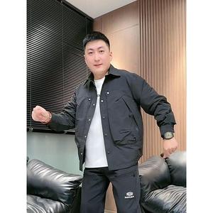 1506/Q76540/P64秋新款男士潮牌翻领衬衫外套简约夹克外套图片