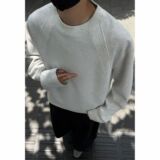 1506/QCX740/P30嘿马七作美式复古夏季男款休闲圆领分割长袖上衣，男装卫衣，星座1506