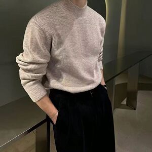 1506/QM8280/P51秋冬新款开衫毛衣休闲V领针织衫男纯色外套,林子希 小个子穿搭图片
