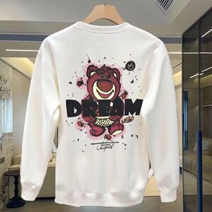 1506/QV10420/P35印花秋冬卫衣男春秋季韩版新款圆领宽松上衣2图片