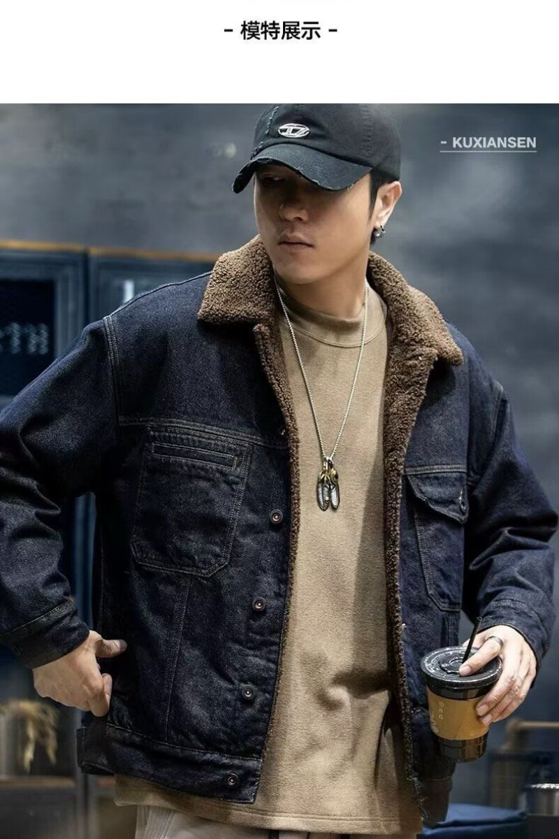 1506/Q9290/P75新款美式复古棉服男士工装夹克棉衣图片
