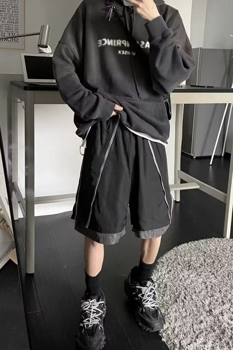 1506/QK190/P39夏装休闲短裤男潮牌宽松休闲中裤百搭五分裤潮ins,男装牛仔裤,星座1506