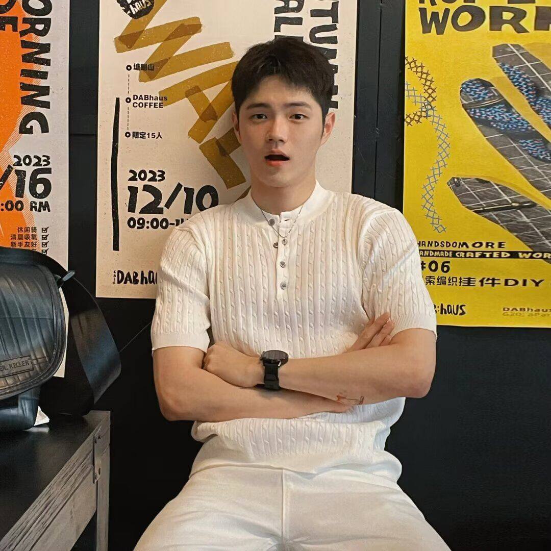 1506/Q245/P44针织短袖polo衫男潮牌夏季t恤韩版修身潮流体恤上衣图片