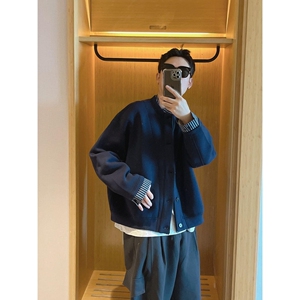 1506/QA2560/P58伯爵先生男装春秋季针织开衫宽松休闲毛衣外套1图片