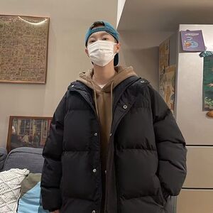 1506/Q17260/P44韩系棉服外套男士冬季棉衣加厚宽松立领面包服3图片