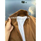 黑色美式短款飞行夹克棉服男秋冬高级感加厚棉衣cleanfit廓形外套，男装夹克，星座1506