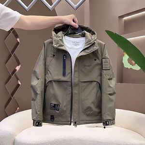 1506/QJ81090/P78男士二棉外套秋冬季棉衣连帽工装夹棉夹克2图片