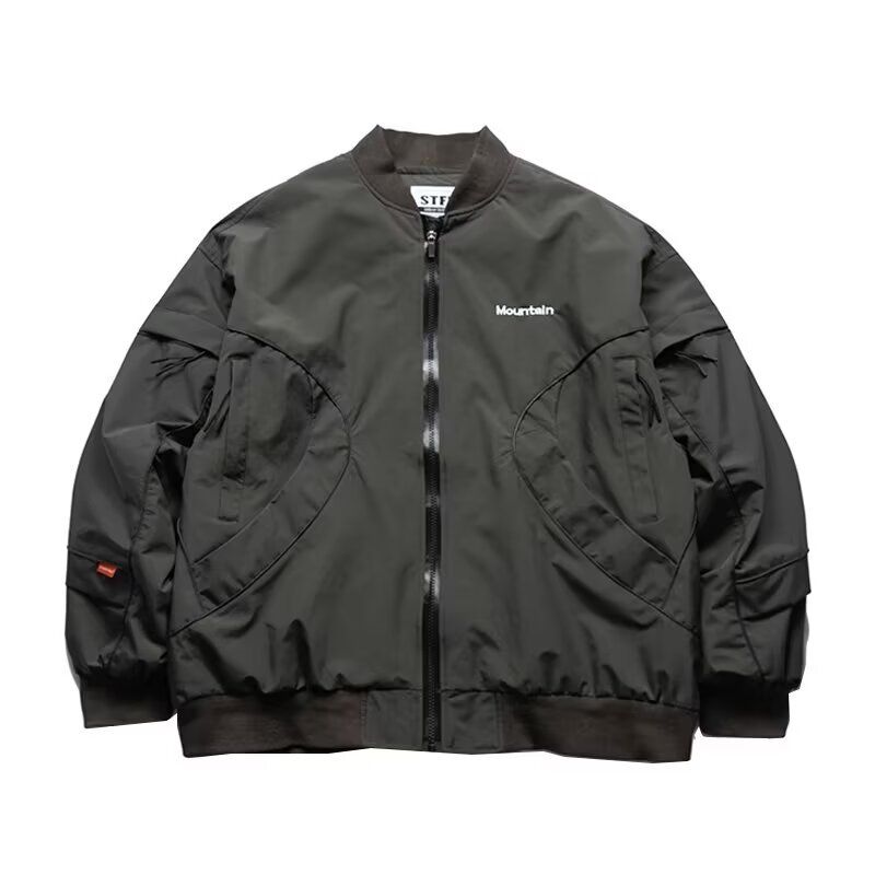 1506/QJ2050/P70户外复古飞行员夹克情侣宽松棒球服工装外套男潮,男装夹克,星座1506