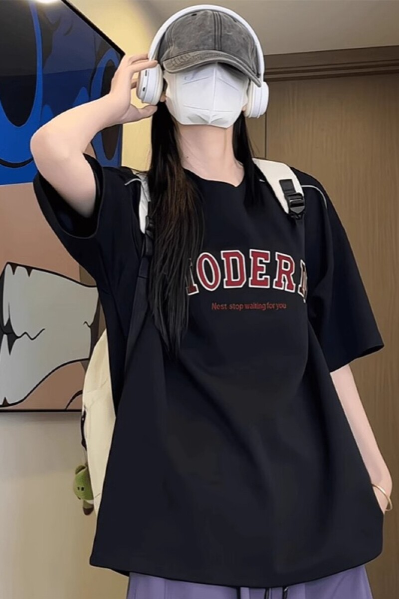 1506/Q290/P42字母刺绣短袖t恤男夏季宽松潮牌重磅体恤五分袖1,男装T恤,星座1506