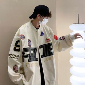 1506/Q72240/P62棒球服男秋大码宽松刺绣外套潮飞行员夹克1图片