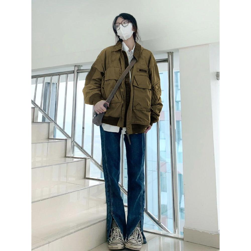 1506/Q77330/P66秋季潮牌立领运动夹克男女休闲宽松工装外套,男装夹克,星座1506