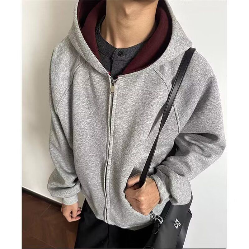 1506/QR-J7400/P59新款卫衣港风宽松简约连帽卫衣开衫男女同款，男装卫衣，星座1506
