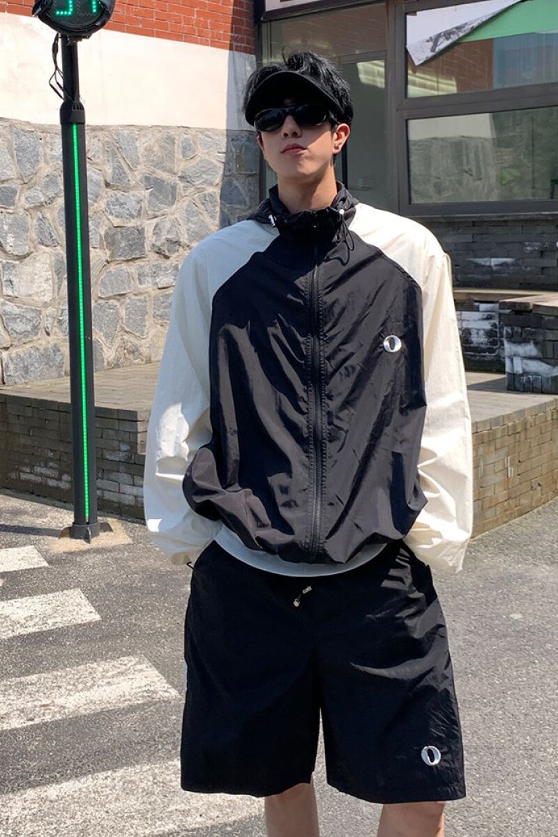 1506/QTZ1110/P55夏季防晒衣五分短裤两件套装男生休闲运动套装,男装防晒衣,星座1506