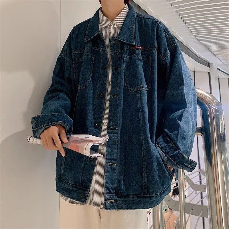 1506/Q89600/P54春秋新款牛仔外套男宽松美式复古休闲上衣1,男装工装外套,星座1506