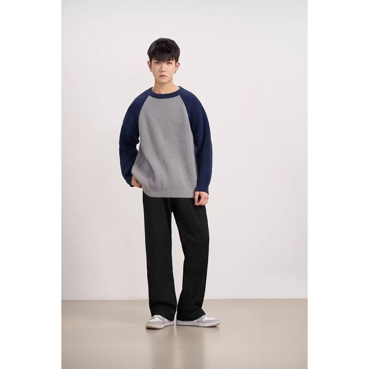 1506/QY18250/P46男女冬季宽松圆领套头针织衫日系情侣打底线衣1,男装T恤,星座1506