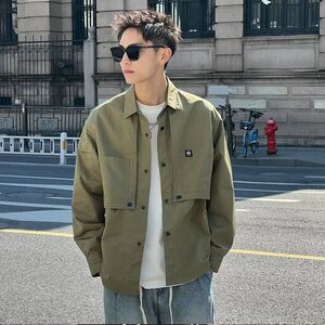 1506/Q22400/P46休闲长袖上衣时尚潮牌翻领衬衫夹克秋季2025年图片