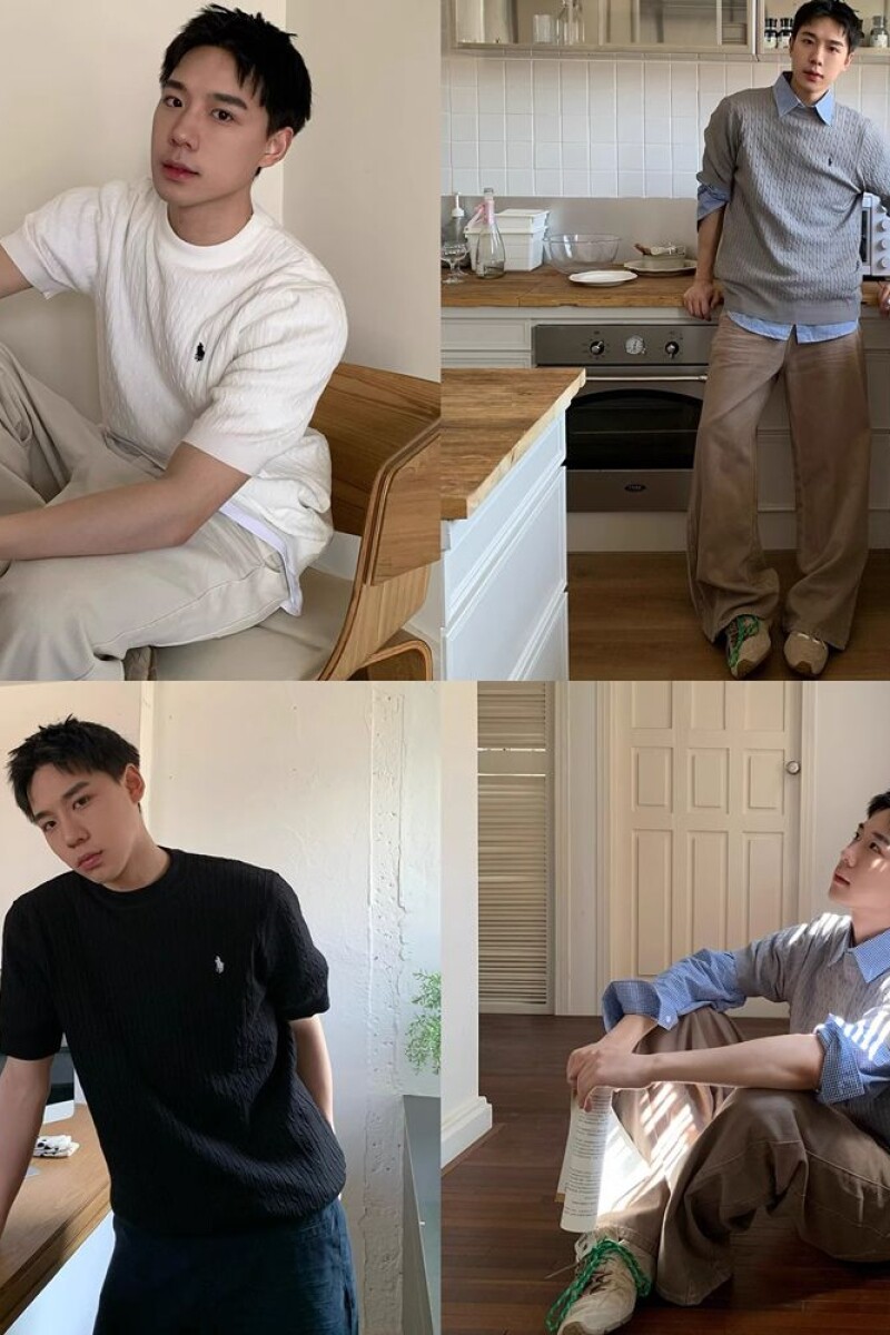 1506/Q8450/P49刺绣小马标老钱风潮男冰丝凉感针织衫T恤透气短袖T,男装T恤,星座1506