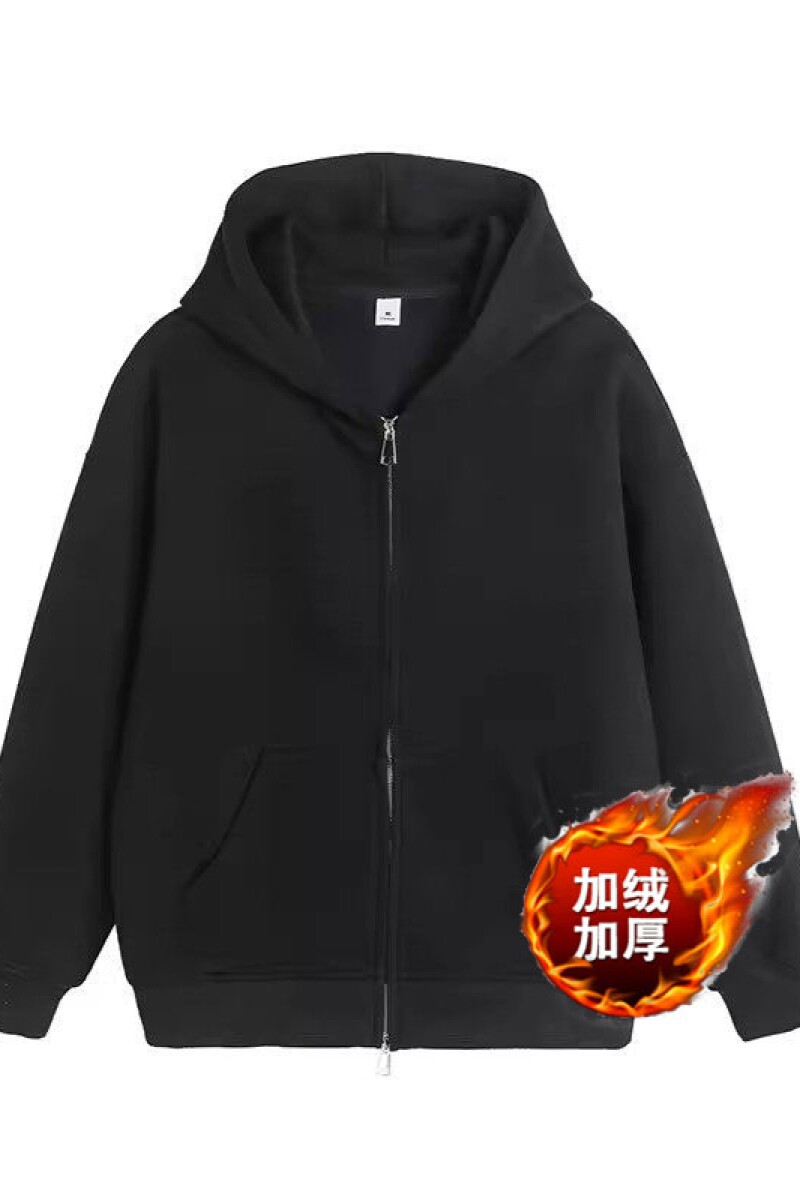 1506/QW1040/P46重磅纯色双拉链外套男生宽松连帽卫衣开衫春秋季3,女装短外套,星座1506