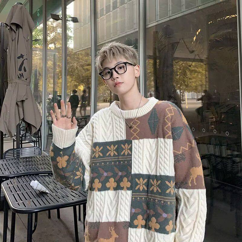 1506/Q8660/P52圆领毛衣针织衫男潮牌帅气秋冬季打底衫2,男装T恤,星座1506
