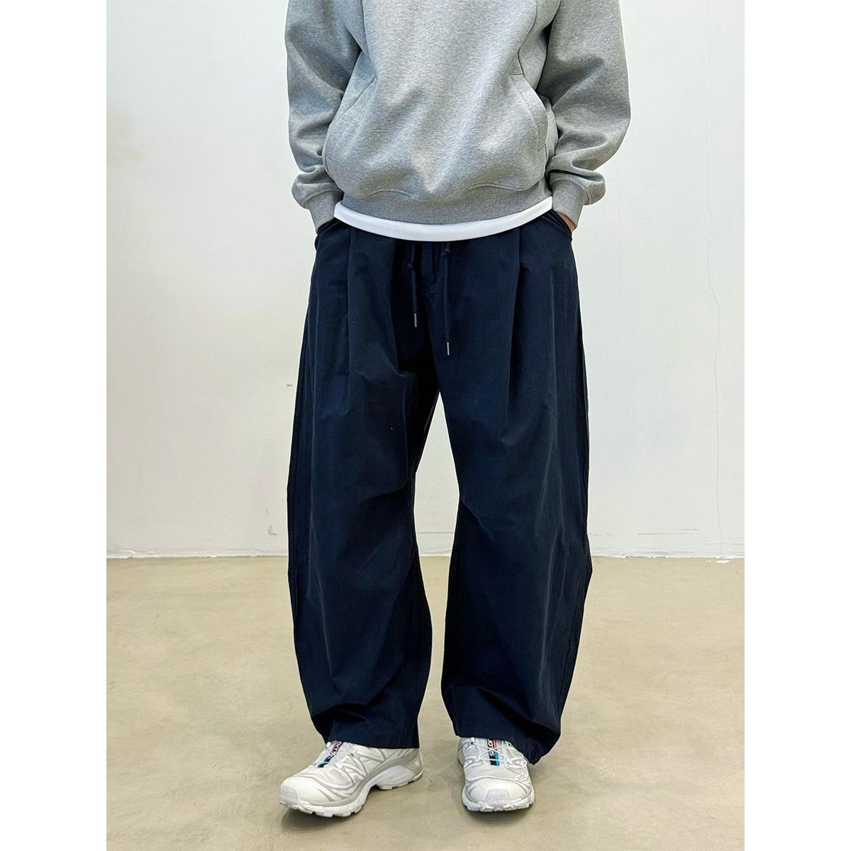 1506/Q335/P47宽松休闲裤男百搭裤子夏季薄款坠感阔腿拖地长裤，男装休闲裤，星座1506