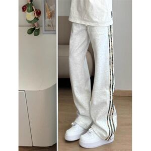 1506/QGK450/P42美式迷彩三道杠裤子男秋冬加绒加厚休闲卫裤条1图片