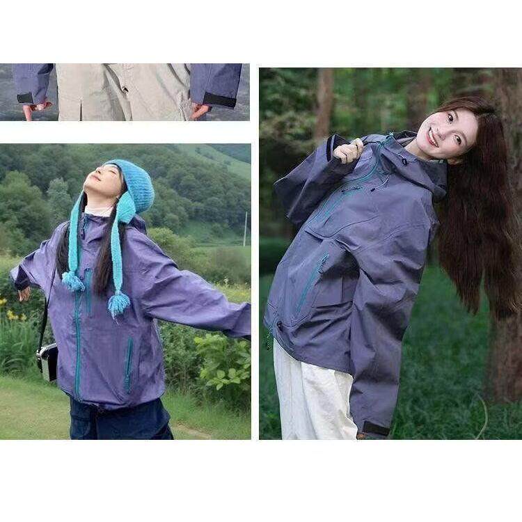 1506/Q250150/P49秋季单层冲锋衣男女2025新款户外防风防水登山服,女装短外套,星座1506
