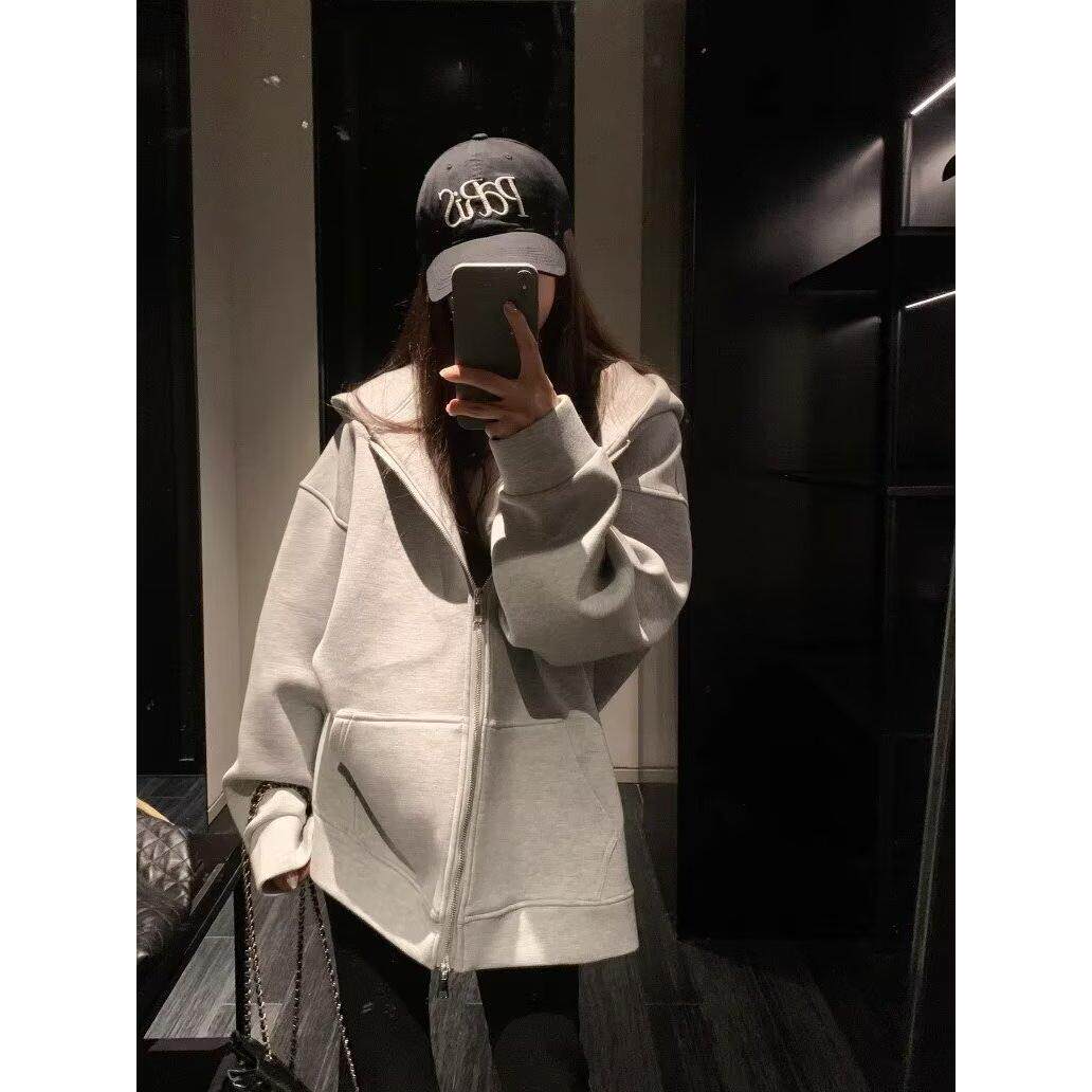 1506/QW1040/P46重磅连帽开衫卫衣男女同款春秋款潮牌夹克2图片