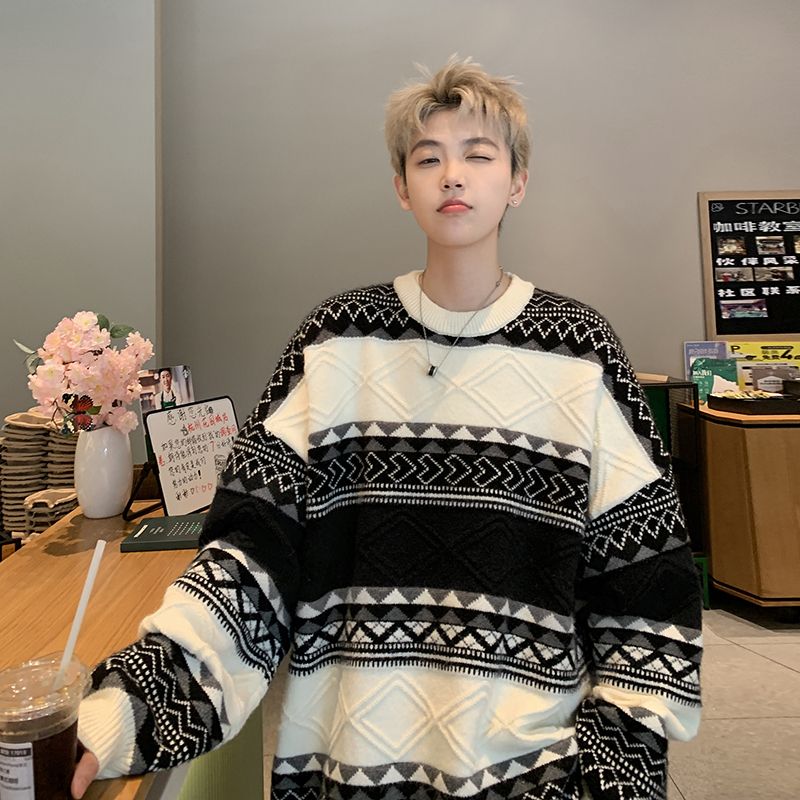 1506/QMY0020/P48毛衣男款冬季美式复古外套慵懒风,男装针织衫/毛衣,星座1506