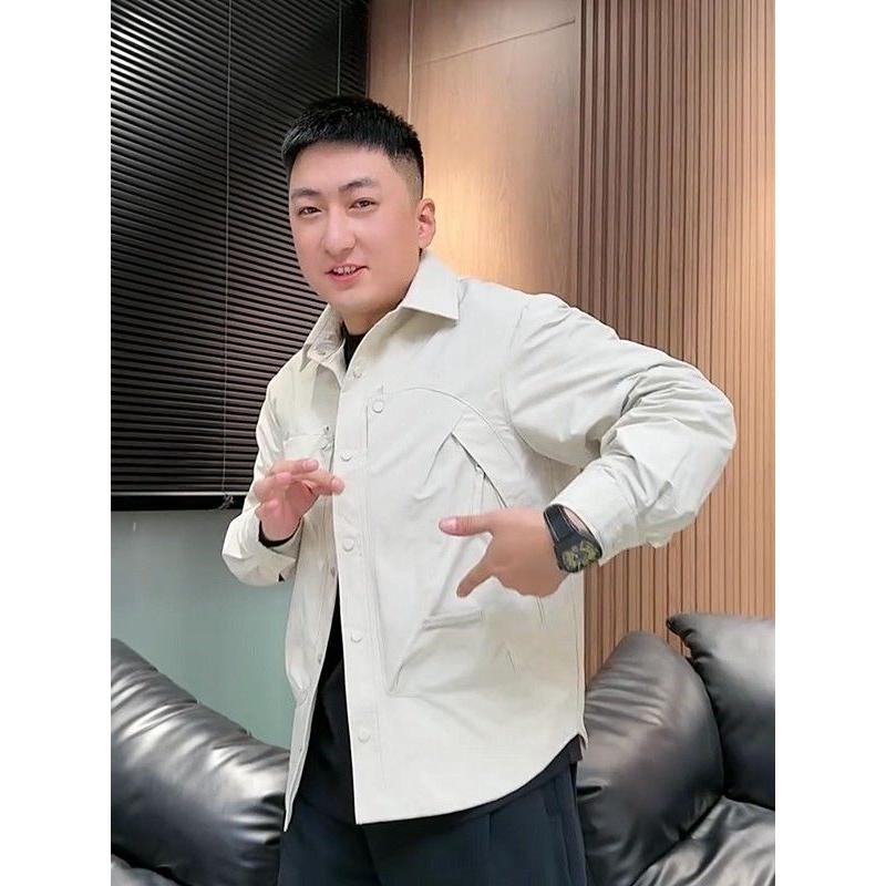 1506/Q76540/P64秋新款男士潮牌翻领衬衫外套简约夹克外套,男装夹克,星座1506
