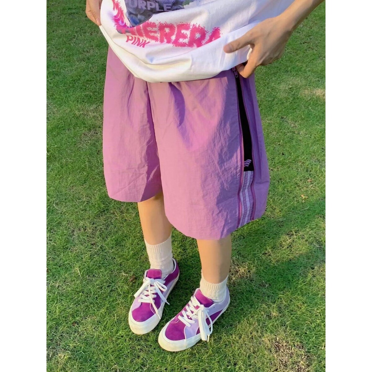 1506/QK630/P38夏装休闲短裤男宽松休闲中裤百搭韩版五分裤小众图片