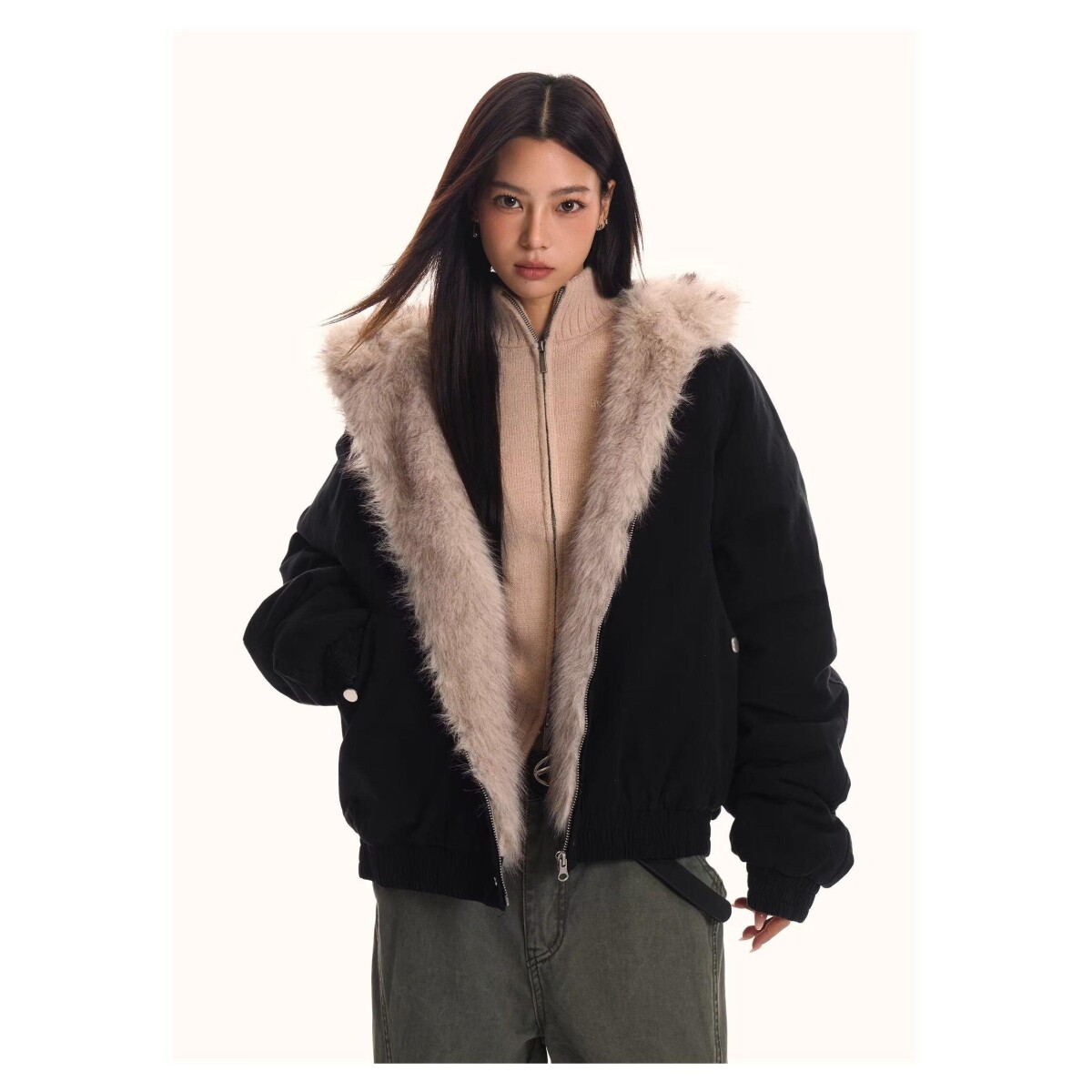 1506/Q86130/P90潮座山雕毛绒连帽棉服男女2025冬季加厚棉衣1,男装棉衣,星座1506